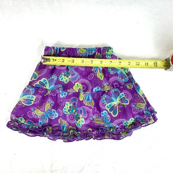 Darling Little Lass Yellow Jean Jacket with Purple Butterfly Skirt 24 months - Picture 7 of 9